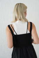 【再入荷！】ZIPビスチェキャミ　BLACK
