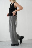 サマーツイードタックパンツ　GRAY