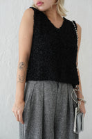 【再入荷！】チョウチョヤーンKNIT ビスチェ　BLACK