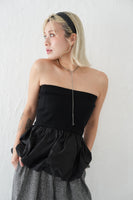 【再入荷】ドッキングバルーンビスチェトップス　BLACK