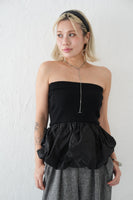 【再入荷】ドッキングバルーンビスチェトップス　BLACK