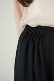 ピンタックワイドパンツ　NAVY