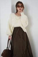 フェザーニットトップス　IVORY
