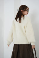 フェザーニットトップス　IVORY