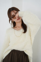 フェザーニットトップス　IVORY
