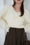 フェザーニットトップス　IVORY