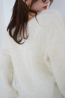 フェザーニットトップス　IVORY