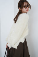 フェザーニットトップス　IVORY