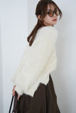 フェザーニットトップス　IVORY