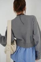 ニットドッキングバルーントップス　GRAY