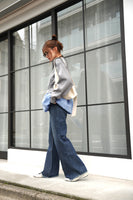 ニットドッキングバルーントップス　GRAY