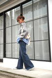 ニットドッキングバルーントップス　GRAY
