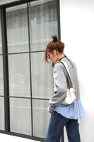 ニットドッキングバルーントップス　GRAY