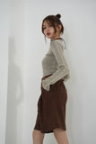 フェイクスエードショートパンツ　BROWN