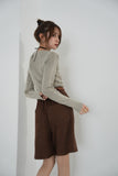 フェイクスエードショートパンツ　BROWN