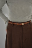 フェイクスエードショートパンツ　BROWN