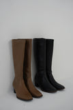 フェイクレザーロングブーツ　BROWN