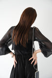 ピンタックワイドパンツ　BLACK