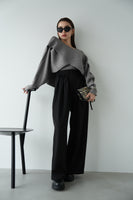 【2点SET】レイヤードニットセット　GRAY