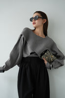 【2点SET】レイヤードニットセット　GRAY