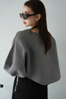 【2点SET】レイヤードニットセット　GRAY