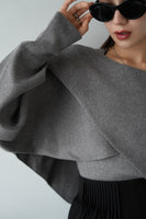 【2点SET】レイヤードニットセット　GRAY