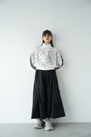 タックデザインスカート　BLACK