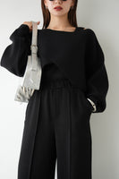【2点SET】レイヤードニットセット　BLACK
