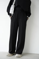 センタープレスパンツ　BLACK