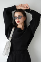 【2点SET】レイヤードニットセット　BLACK