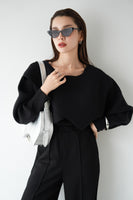【2点SET】レイヤードニットセット　BLACK