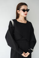 【2点SET】レイヤードニットセット　BLACK