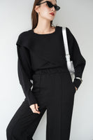 【2点SET】レイヤードニットセット　BLACK