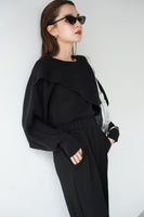 【2点SET】レイヤードニットセット　BLACK