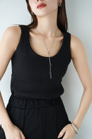 【2点SET】レイヤードニットセット　BLACK