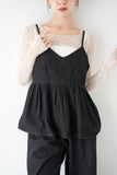 デニムキャミソール　BLACK