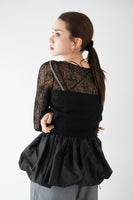 【大人気！】ドッキングバルーンビスチェトップス　BLACK