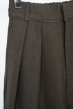 ツイルパイピングカーブパンツ　BROWN