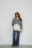 【2点SET】レイヤードニットセット　GRAY
