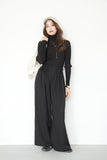 ピンタックワイドパンツ　BLACK