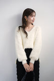 【大人気】フェザーニットトップス　IVORY