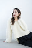 【大人気】フェザーニットトップス　IVORY
