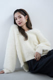【大人気】フェザーニットトップス　IVORY