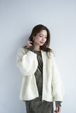 ロービングケーブルニットブルゾン  IVORY