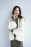ロービングケーブルニットブルゾン  IVORY