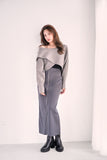 フロントZIPニットスカート Charcoalgrey