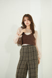 シアーブラウス×シャギービスチェセット　BEIGE