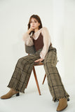 シアーブラウス×シャギービスチェセット　BEIGE