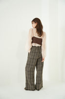 シアーブラウス×シャギービスチェセット　BEIGE