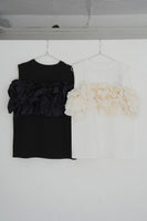 フリルドッキングビスチェTOPS　BLACK